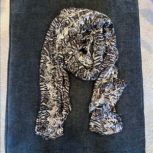 Black and White Paisley Wrap Scarf